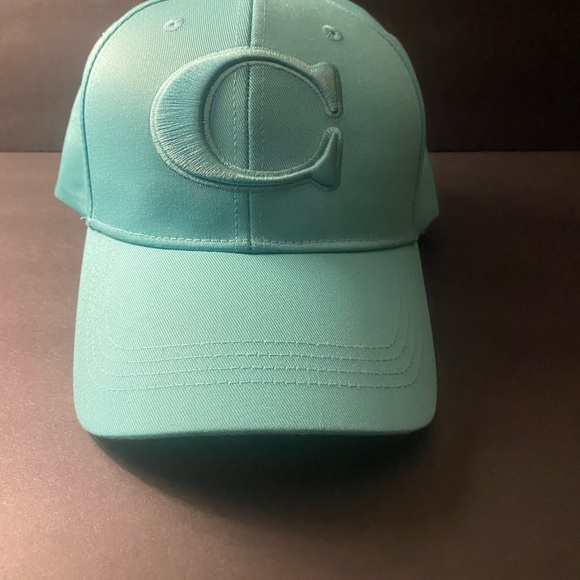 NWT Coach Turquoise Baseball Cap with Logo Embroidery - Picture 2 of 7